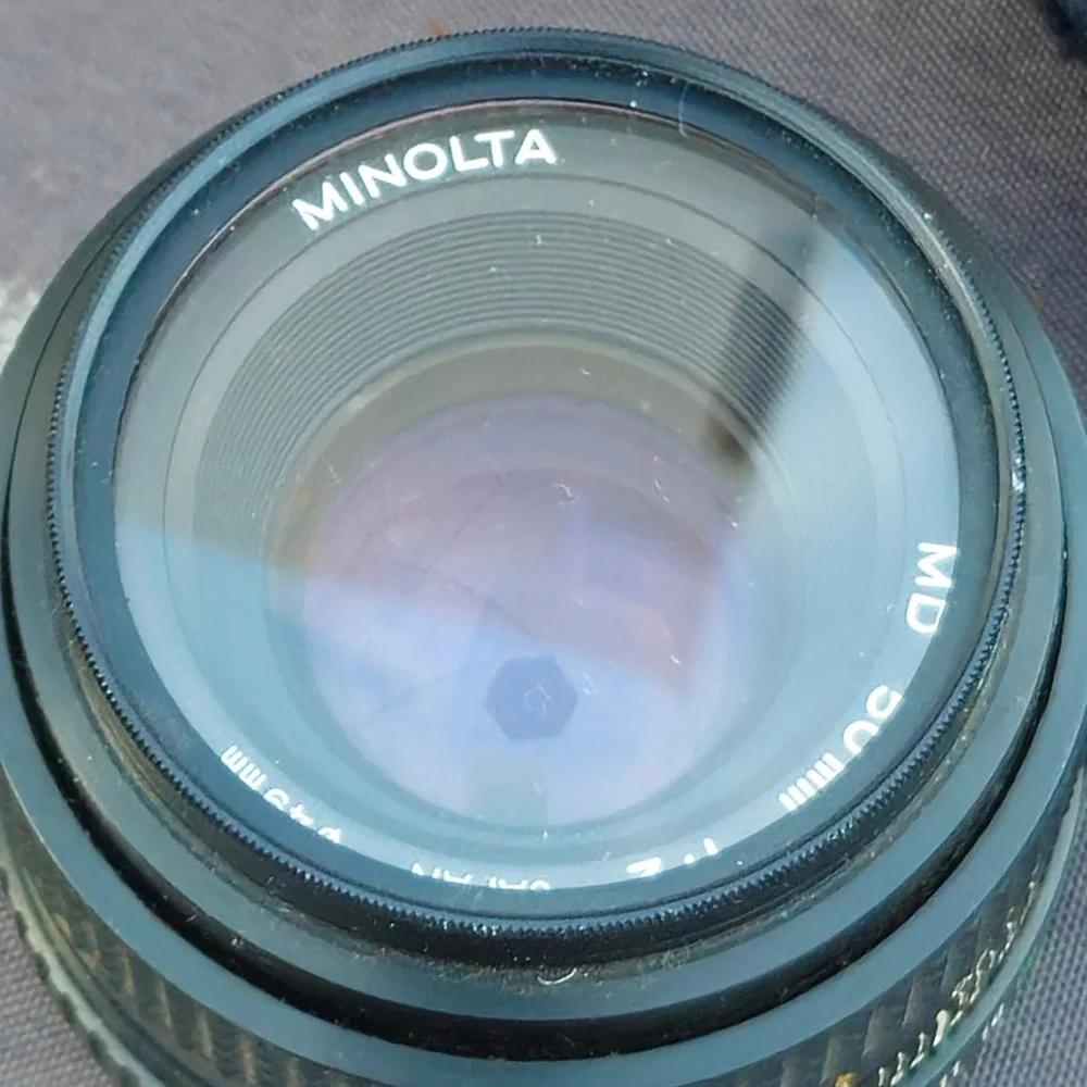 Minolta X-700 35mm SLR Film Camera Black MD 50mm f2 Lens Vintage MPS Bundle
